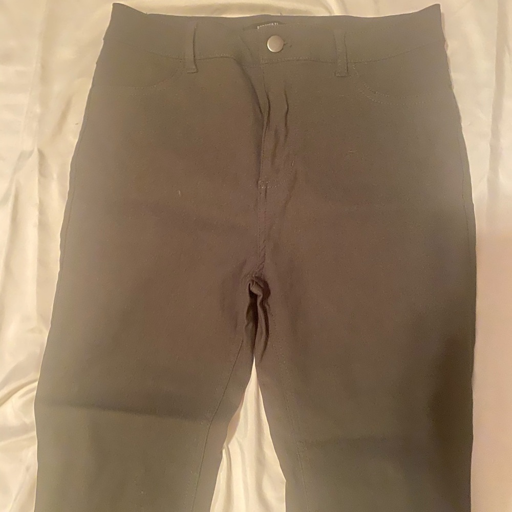 F21 Dark Green Jeggings